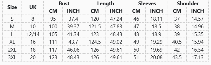 Size chart for DIANA WAISTED DRESS