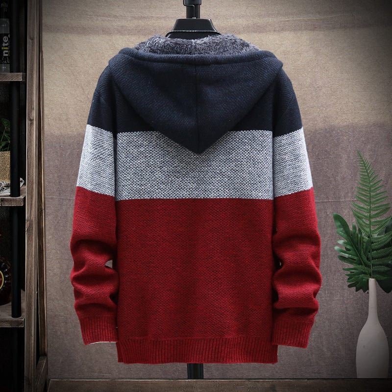 Henry Men’s Colour-Block Sherpa Lined Hoodie Jacket