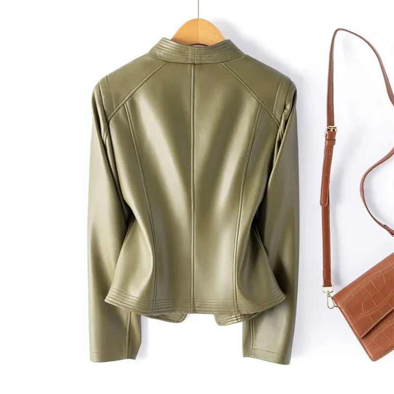 Brigitte Tailored Leather Jacket