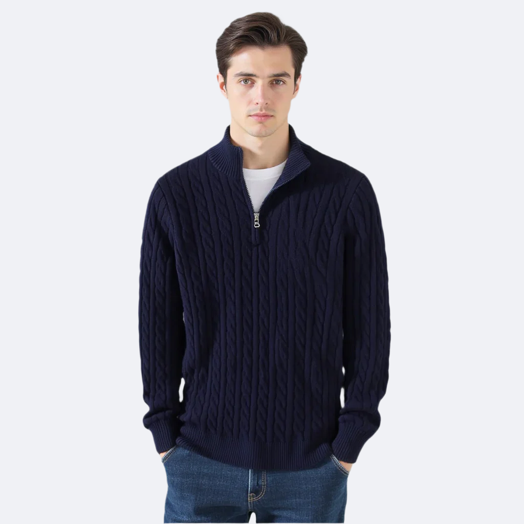 Valantino Zipped Cable Sweater