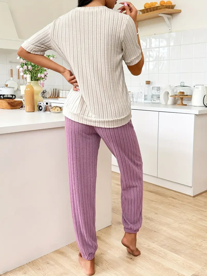 Amore Ribbed Loungewear Set