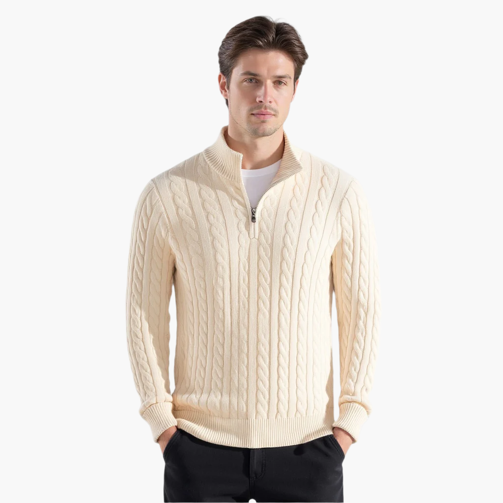 Valantino Zipped Cable Sweater