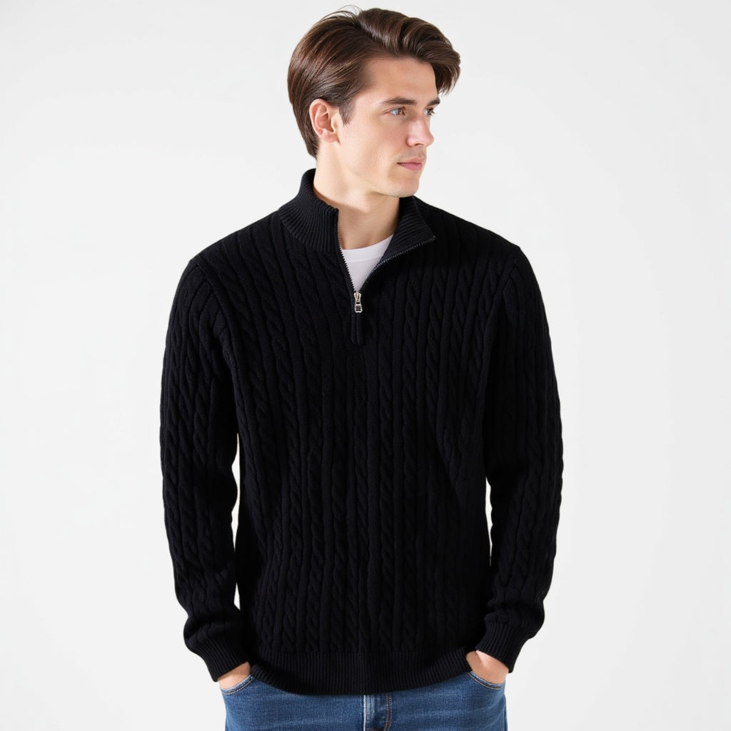 Valantino Zipped Cable Sweater