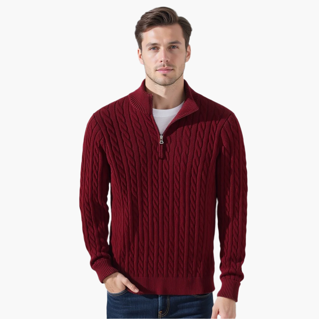 Valantino Zipped Cable Sweater
