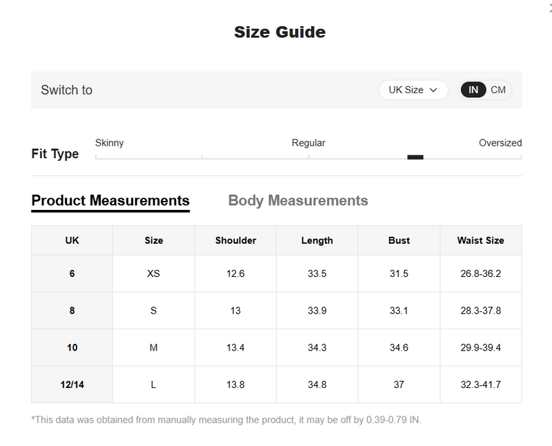 Size chart for Karen Fashion Summer Mini Dress .