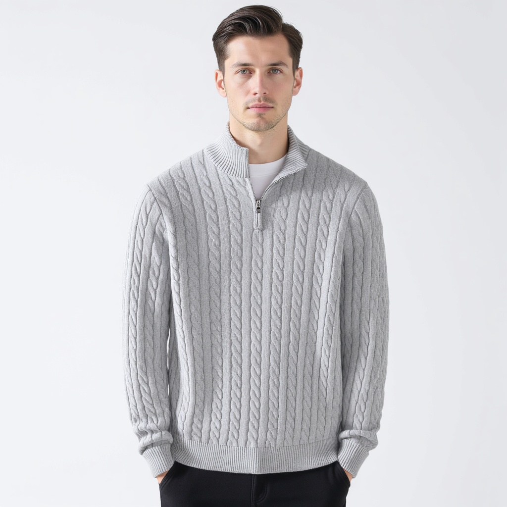 Valantino Zipped Cable Sweater