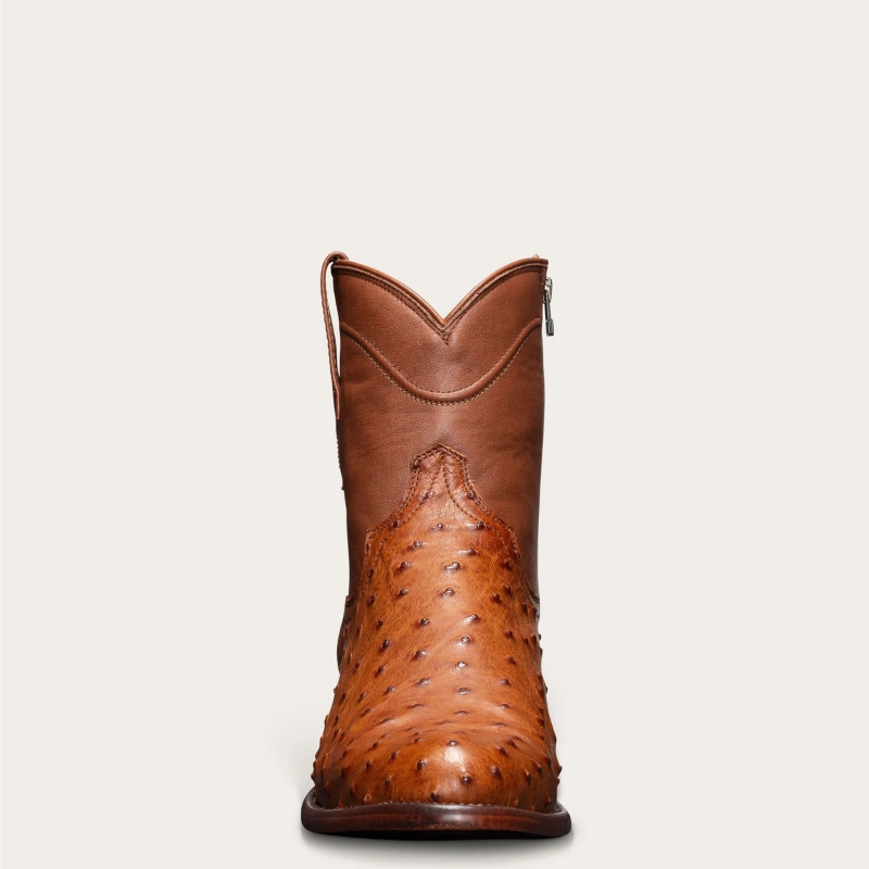 Grand Quill Ostrich Zip Boot