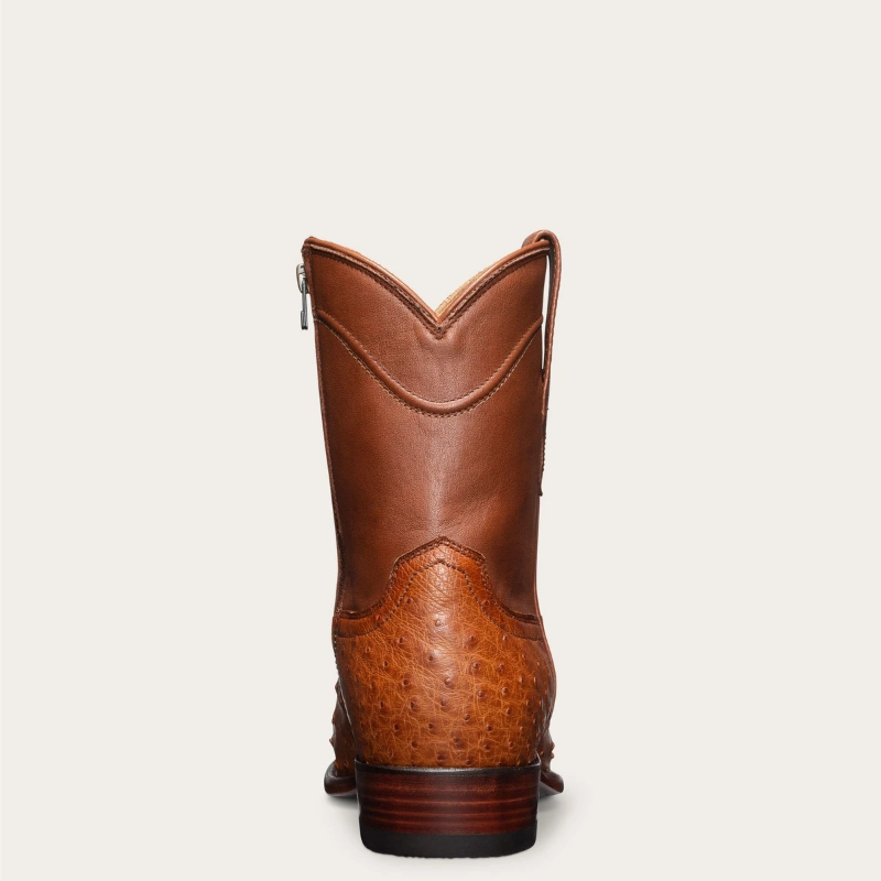 Grand Quill Ostrich Zip Boot