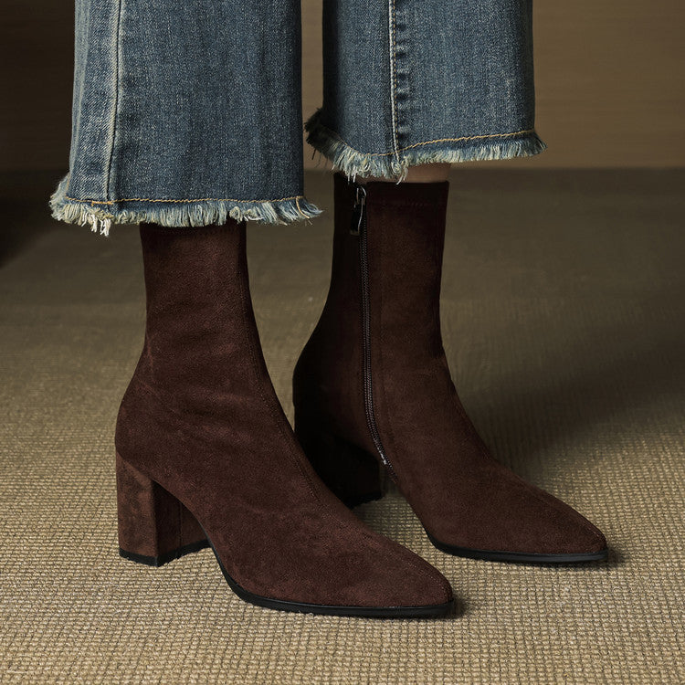 VERONA GENUINE SUEDE BOOTS.