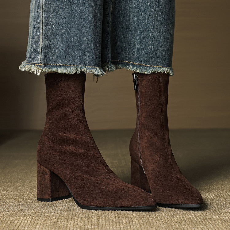 VERONA GENUINE SUEDE BOOTS.