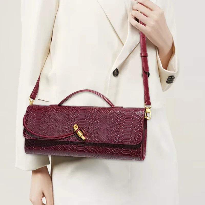 Sammi Snake Print Clutch