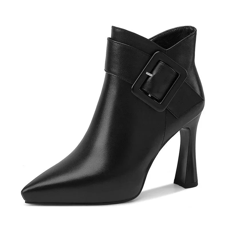 AVALARA BUCKLE HEEL BOOTS