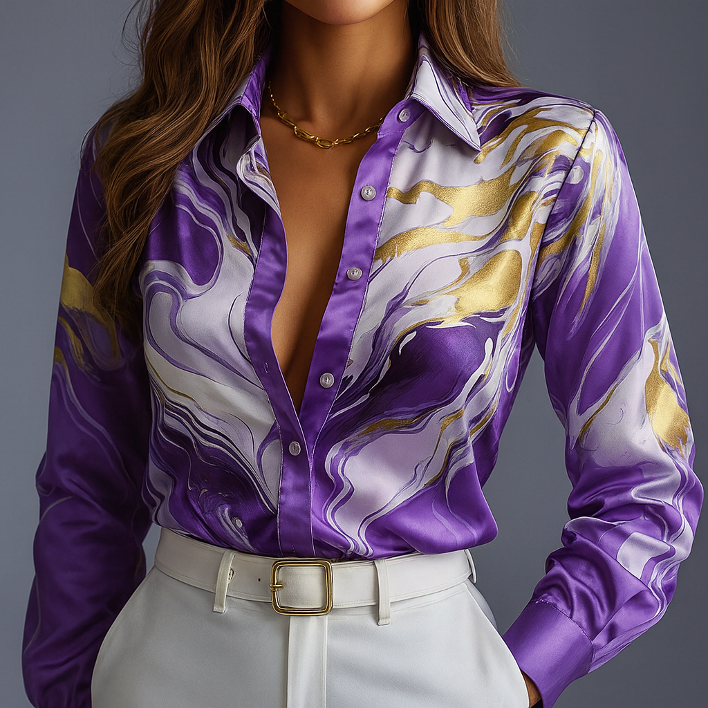 ELOURA SATIN FLOW SHIRT