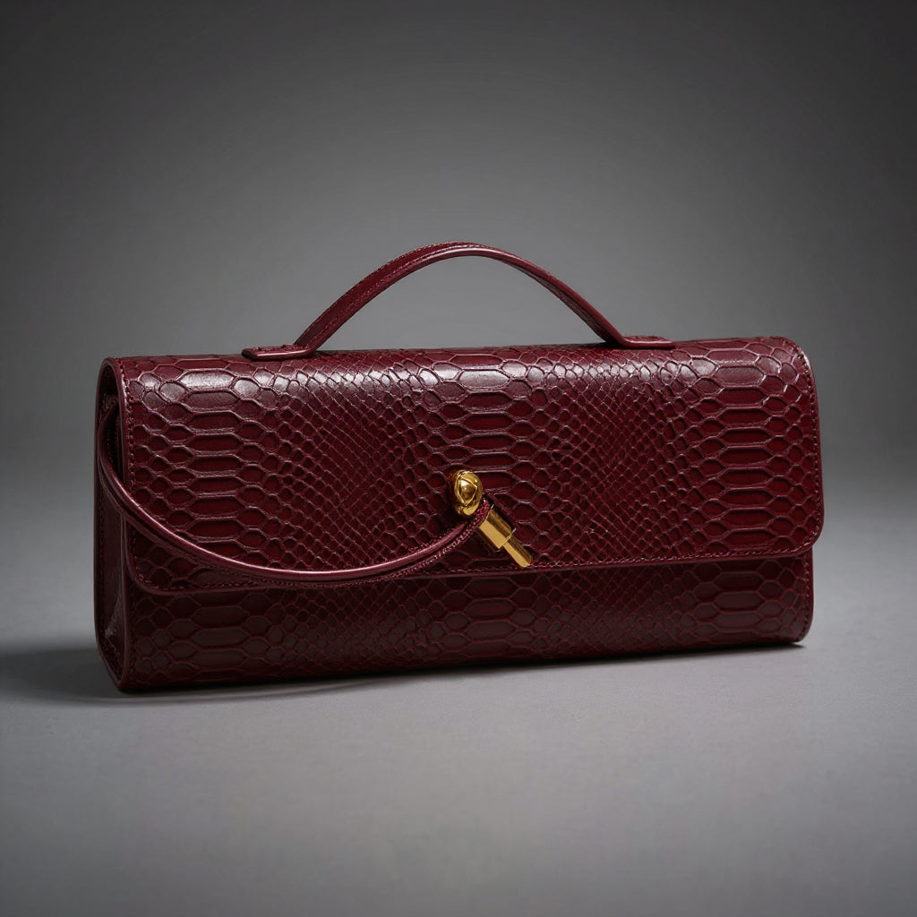 Sammi Snake Print Clutch