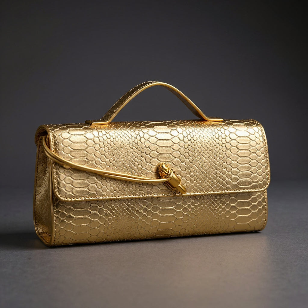 Sammi Snake Print Clutch