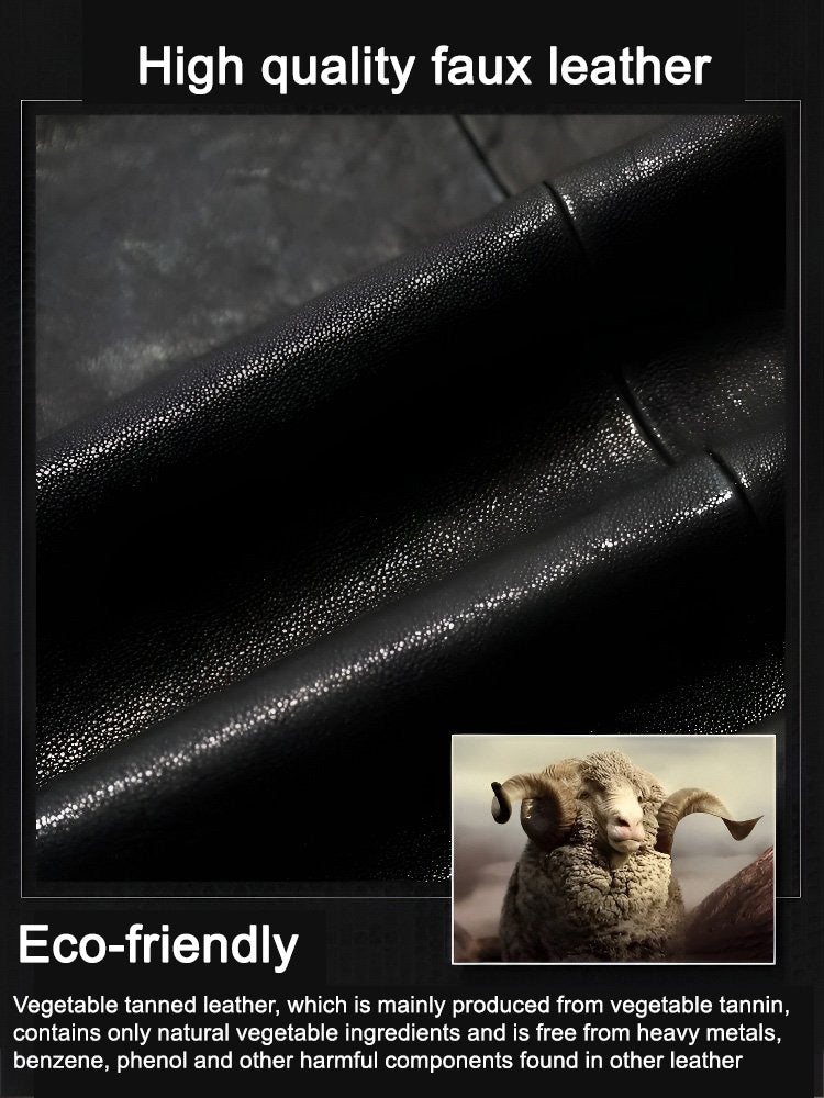 Men‘s Quilted Faux Leather Jacket【Fashion and warmth】